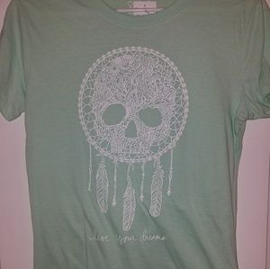Mint Green Skull Top